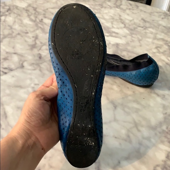 Tory Burch blue ballerina flat slip on shoe 8 - Picture 4 of 10